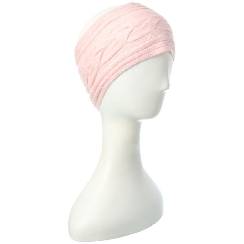 Brodie Cashmere Cable Cashmere Headband, Pink